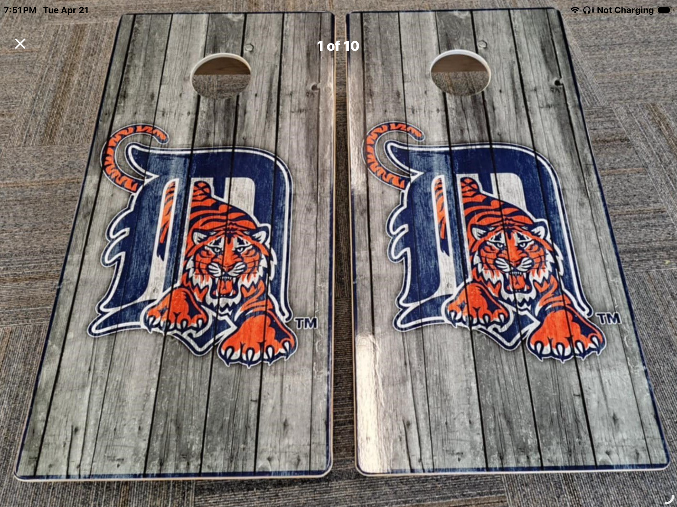 Custom cornhole board by Boards by Brown