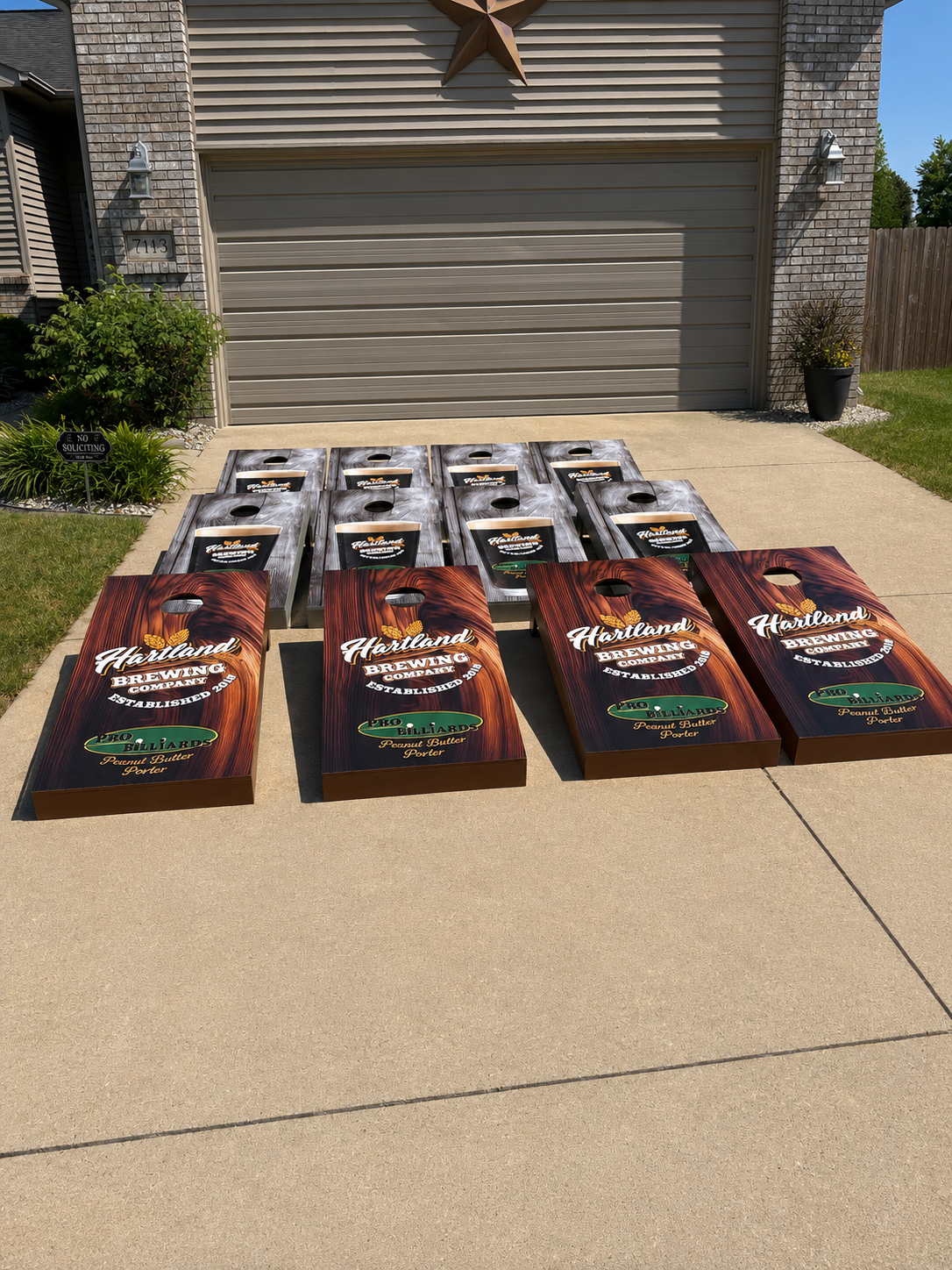 Custom cornhole board by Boards by Brown