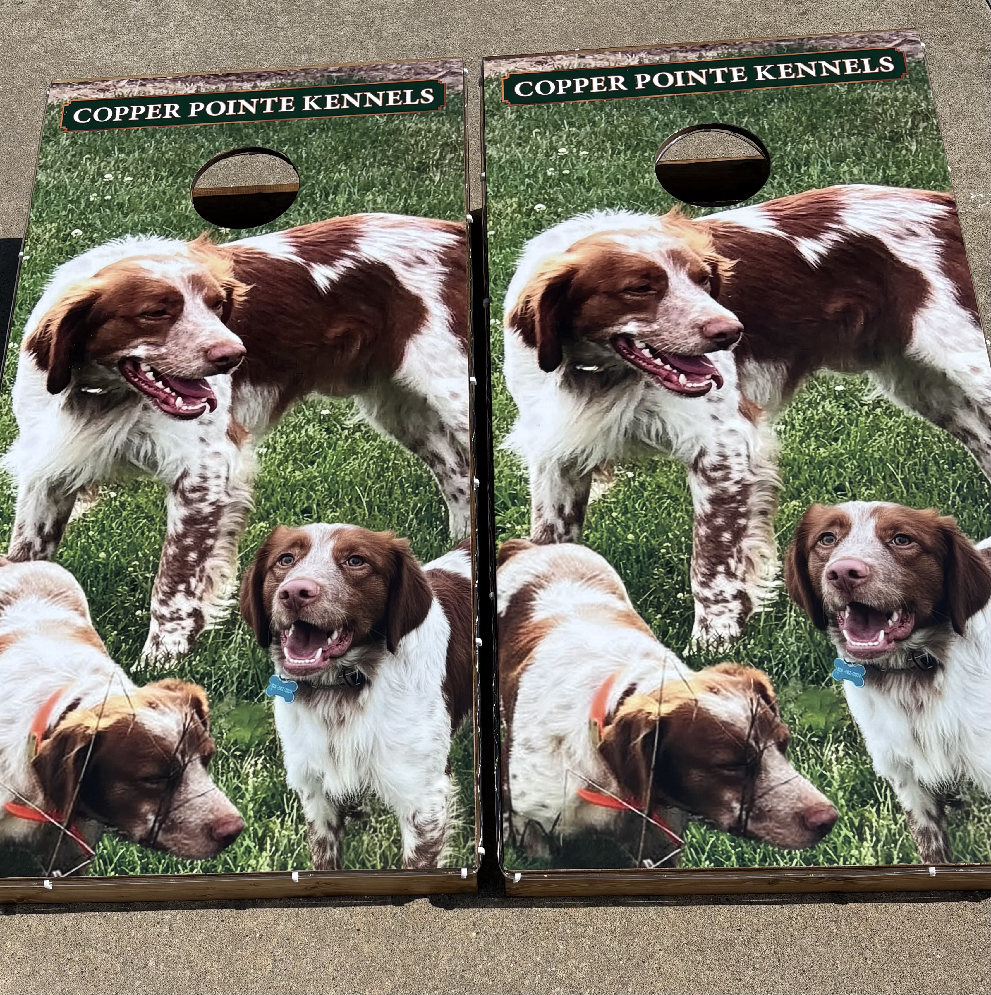 Custom cornhole board by Boards by Brown
